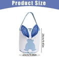 thumbnail image 3 of CoreLiving Woven Style Canvas Easter Bunny Baskets Empty with Lights and Sturdy Handles, Large Tote Bags for Egg Hunt Candy Holders Easter Party Decorations Storage Containers, 3 of 9