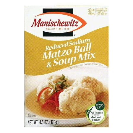 Manischewitz Reduced Sodium Matzo Ball & Soup Mix, 4.5 OZ (Pack of