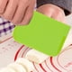 thumbnail image 3 of 3-pack Multipurpose Plastic Dough Scraper Straight Curved And Serrated Edge Bowl Scraper Food Safe Bread Pizza Pastry Cake Cutter (green), 3 of 5