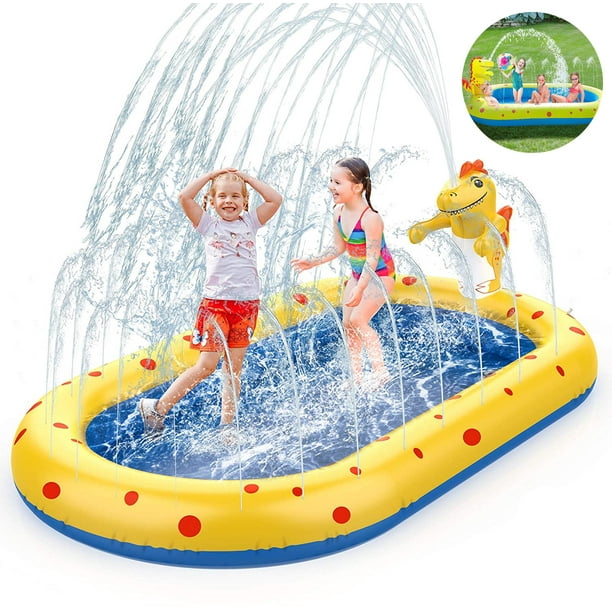 68 Inch Inflatable Splash Pad Sprinkler Splash Play Mat for Kids Outdoor  Party Swimming Pool Water Sprinkler Toys