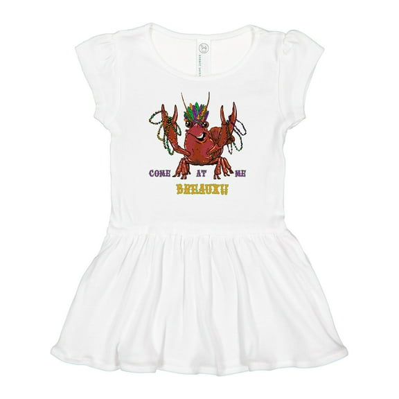 Inktastic Mardi Gras Come at Me Breaux Crayfish Girls Baby Dress