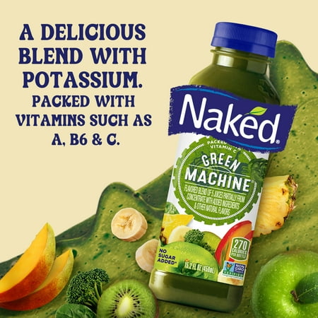 Naked Juice Green Machine Flavored 100% Juice Smoothie Blend, 15.2 fl oz