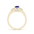 thumbnail image 2 of Angara Natural 0.75 Ct. Tanzanite with Diamond Classic Ring in 14K Yellow Gold for Women (Ring Size: 6), 2 of 9