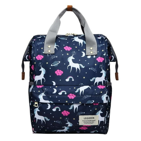 Vbiger Diaper Bag Splash-proof Nappy Bag Large-capacity Nursing Backpack Travel Shoulders Bag for Mommy and Student, Blue