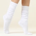 thumbnail image 5 of Women Cotton Slouch Socks 3 Pairs Shoe Size 5-10 (Brown-Beige-White), 5 of 7