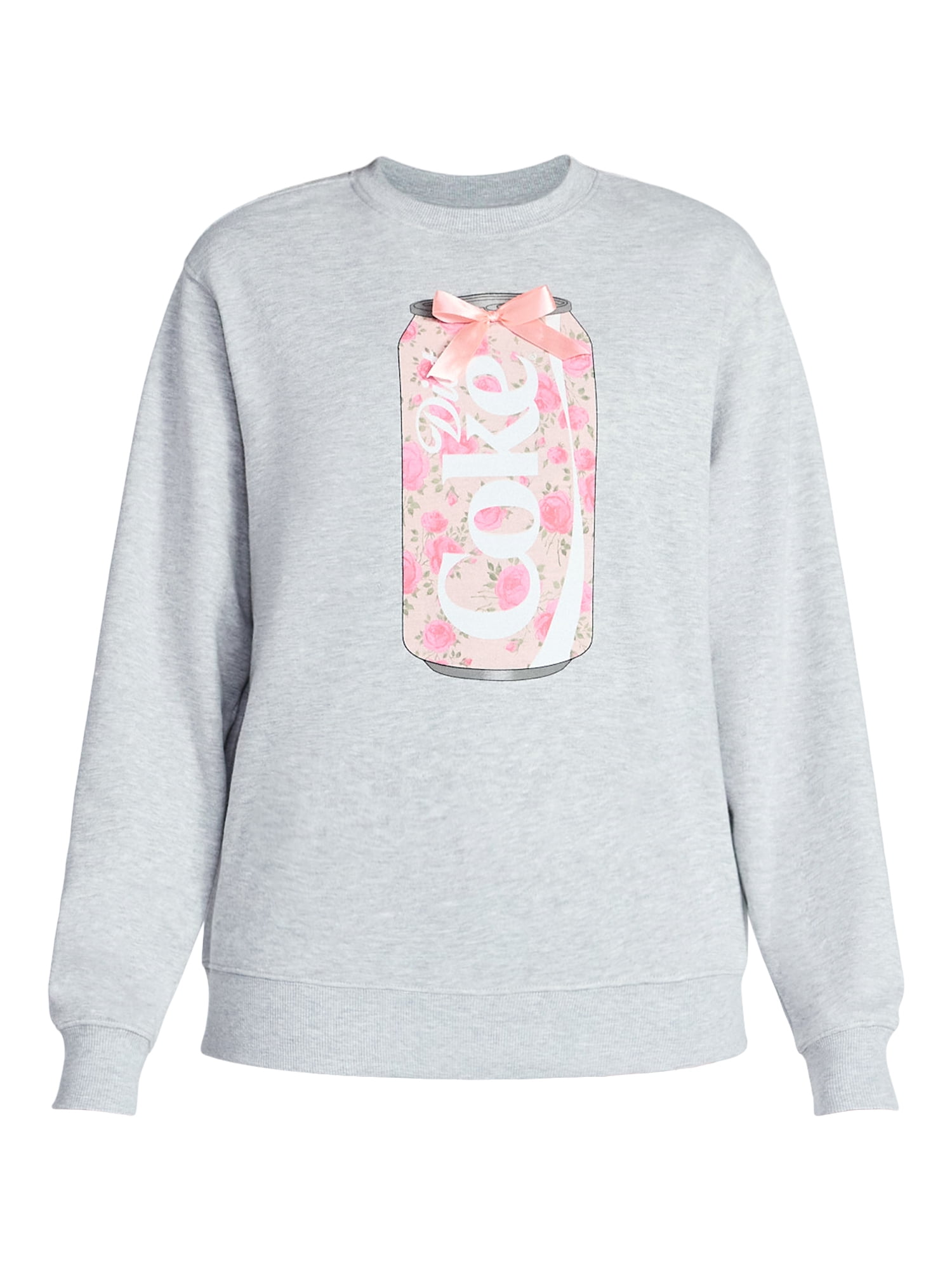 Coca-Cola Women's Diet Coke Floral Graphic Crewneck Sweatshirt, Sizes XXS-XXL