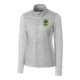 thumbnail image 2 of Women's-Cutter & Buck  Gray Nashville SC Stealth Hybrid Quilted Full-Zip Windbreaker Jacket, 2 of 3