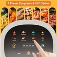 thumbnail image 5 of Bluebow 5 Quart Air Fryer with 360° Viewing Glass Pot, 8-in-1 Digital Touchscreen, Nonstick & Dishwasher Safe Basket, Less Oil, 1350W (White), 5 of 9