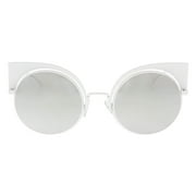 Fendi FF 0177/S 0DMV Eyeshine White Cat Eye Sunglasses