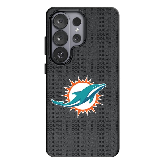 Keyscaper Miami Dolphins Text Backdrop Galaxy Magnetic Bump Case