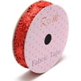 thumbnail image 1 of 2 rollos de 4 yardas de cintas de poliéster con brillantina para adornos florales, cinta roja decorativa, 1 of 3