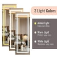 thumbnail image 5 of IVV Floor Standing Jewelry Cabinet, Modern Wood Lockable Jewelry Organizer Armoire with Full-Length LED Mirror and Bottom Shelf, Ideal Gifts for Girls Women, White, 5 of 10