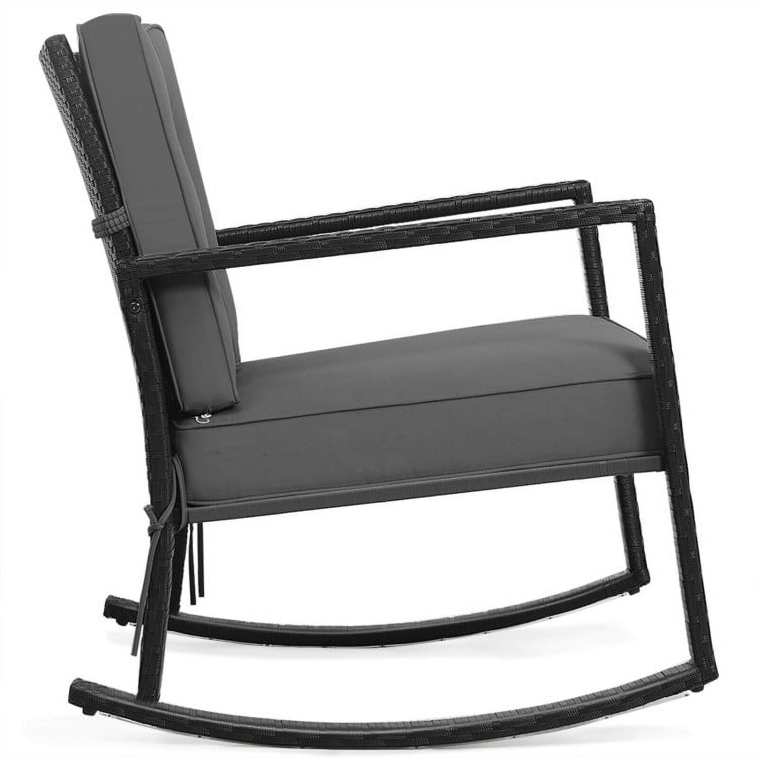 Aimee Lii Outdoor Rocking Chair, Patio Rocker Chair, Weather Resistant,for Lawn, Porch, Backyard, Indoor and Garden, Gray