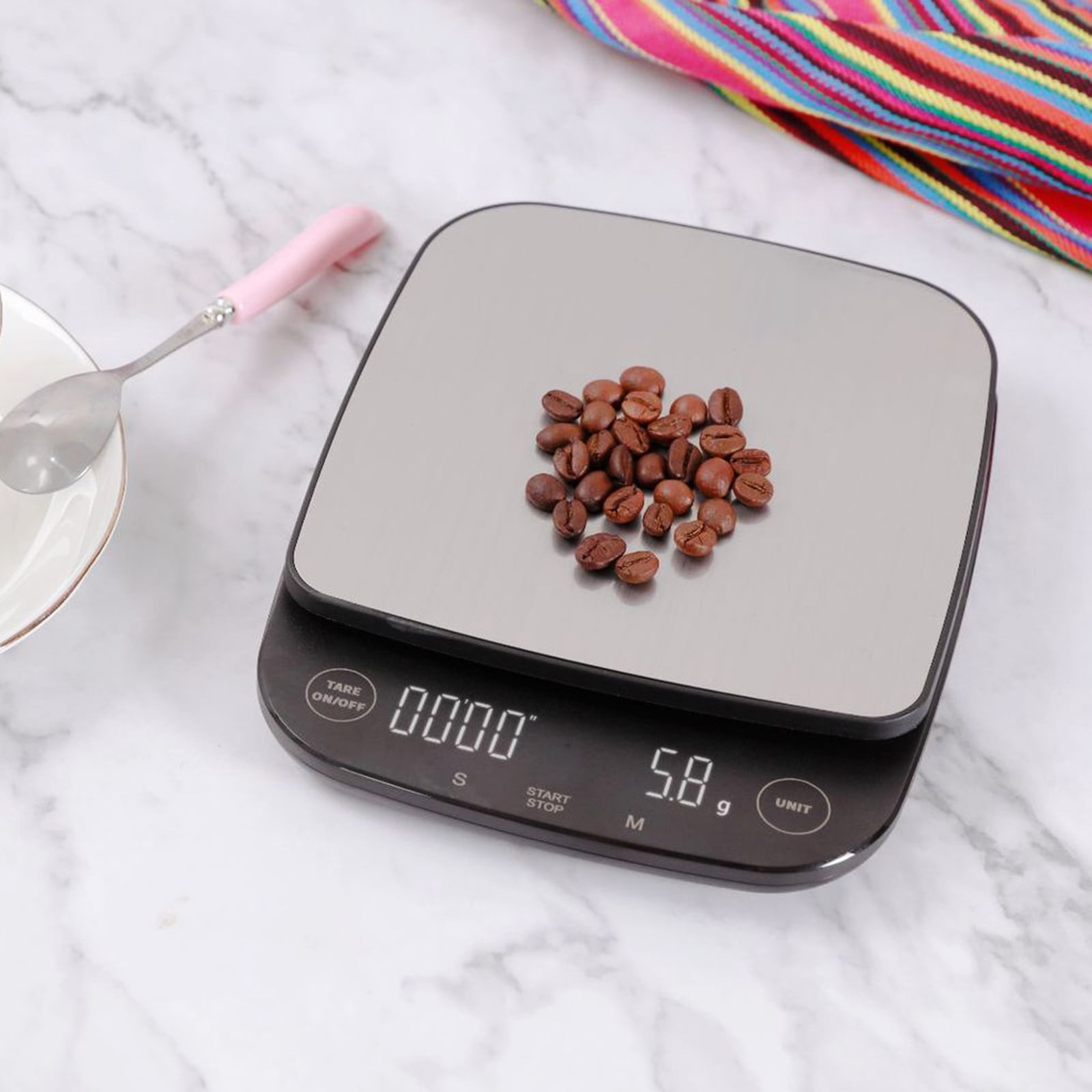 BQBQERT Fashion Design Scale Coffee Scale Digital Food Scale 3kg/ 0.1g Kitchen Scale Cooking Scale for Baking Jewelry