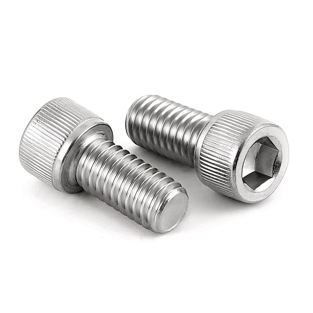 1/4-20 x 1/2" Socket Head Cap Screws, Allen Socket Drive, Stainless Steel 18-8 (304), Full Thread, Bright Finish, Machine Thread, 25 PCS