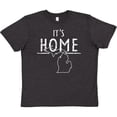thumbnail image 3 of Inktastic It's Home- State  of Michigan Outline Distressed Text Youth T-Shirt, 3 of 5