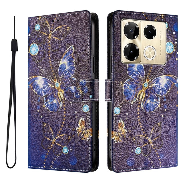 FOXDOCK Funda Tipo Cartera para infinix Note 40 Pro con Soporte y Correa – Diseño de Patrones Lindos
