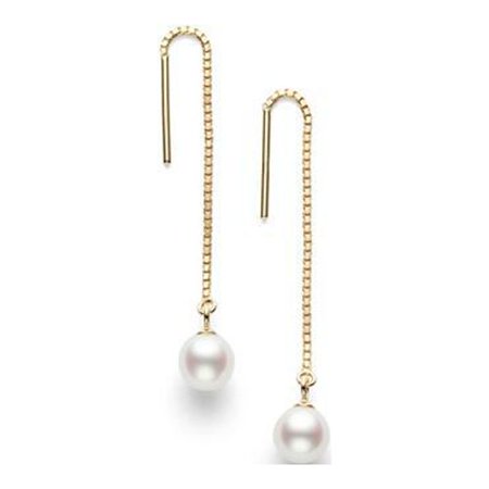 S990 Sterling Silver Tassel Threader Dangle Drop Earrings Long Chain