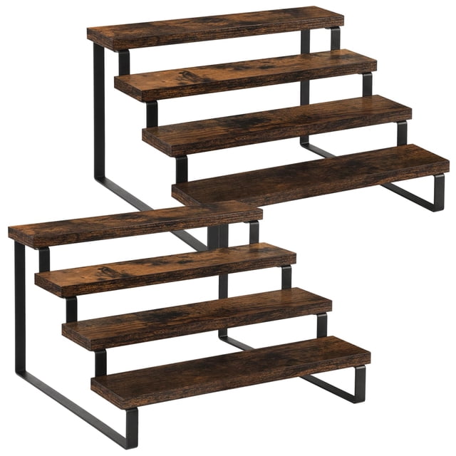 Organizador de perfumes YINMIT de madera con soporte elevador de 4 niveles