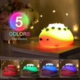 thumbnail image 2 of Luz nocturna para habitación de niños, linda luz nocturna con forma de erizo, luz nocturna recargable de silicona que cambia de color, regalos de cumpleaños para niños y adolescentes, verde esquí esquí Gafas de esquí, 2 of 5