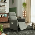 thumbnail image 2 of Power Recliner Chair, Modern Electric Recliner with Footrest, Space Saving Design, Soft Linen Fabric, Light Grey, 2 of 10