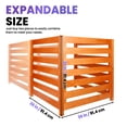 thumbnail image 4 of 36'' H X 36" W Outdoor Wood Privacy Screens, 3-Panel Air Conditioner Fence, No Dig Privacy Fence, Trash Can Enclosures for Outdoor Trash Area, 4 of 8