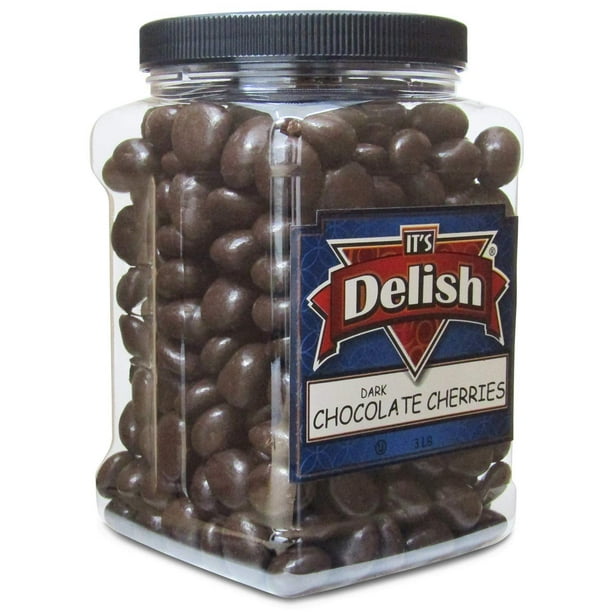 Gourmet Dark Chocolate Covered Cherries by It's Delish, 3 lb Jumbo