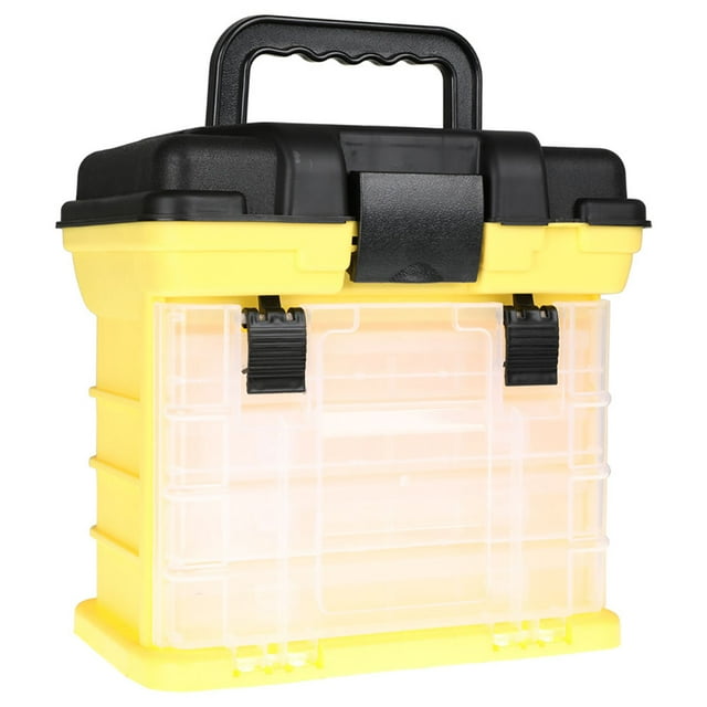 Bingirl 4 Layers Fishing Tackle Box Portable Handheld Large Capacity High-strength Lure Tool Box With Handle