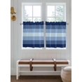 thumbnail image 7 of Half Window Curtain 36 Inches Long, Navy Blue Ombre Window Treatment Curtain Drapes, Gradient Navy Blue Woods Farmhouse Small Tier Curtains for Bathroom Over Sink, 27.5"x36", 2 Panels, 7 of 7