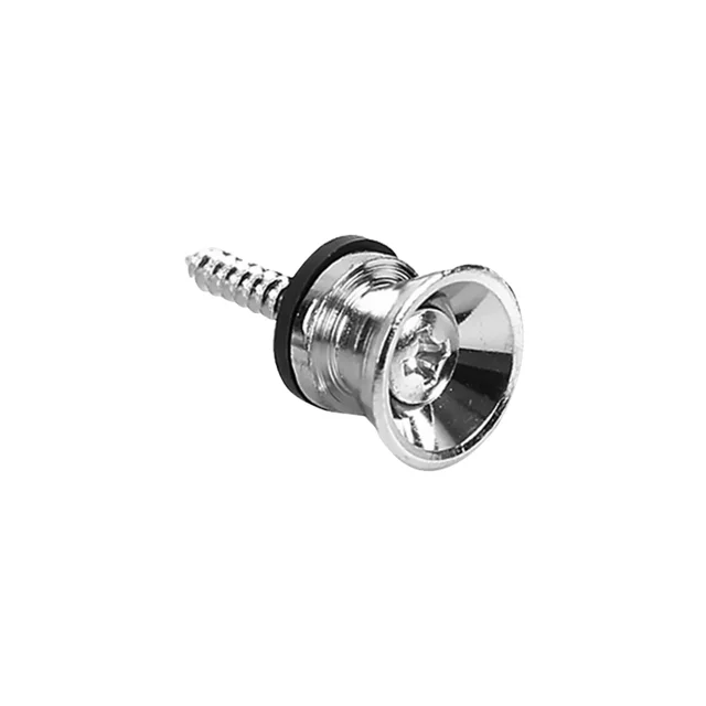2Pcs Metal Guitar Strap Button Strap Fixing Pin With Fixing Screw Guitar Strap Lock Knob With Lock Classical Guitar silver