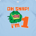 thumbnail image 4 of Inktastic Oh Snap I'm 1 Cute Green Alligator Boys or Girls Baby T-Shirt, 4 of 5