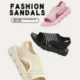 thumbnail image 3 of Guardurnaity Sandalias de verano para mujer, ideales para paseos informales por la playa y aventuras al aire libre. Zapatos de moda para mujer. Calzado G-YW179beige, en caja 38, 3 of 6