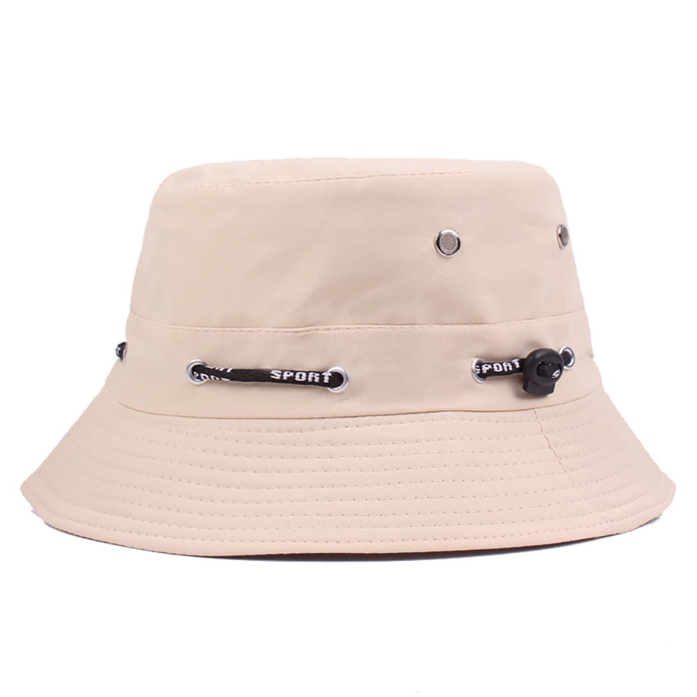 PPAN Prismatic Color Unisex Cotton Packable Black Travel Bucket Hat Fishing Cap