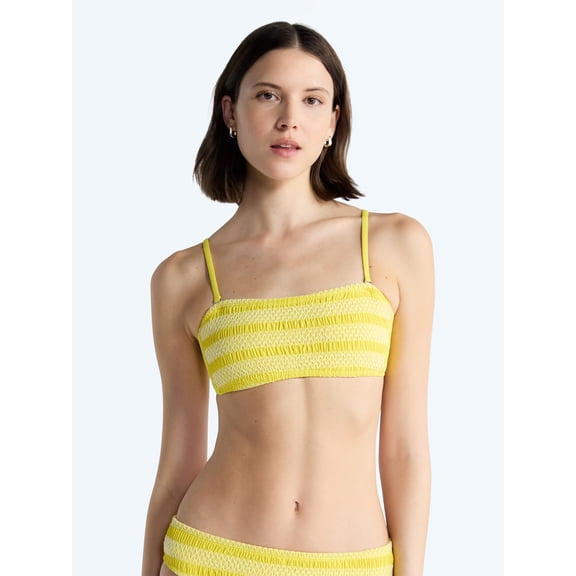 Free Assembly Women's Textured Bandeau Bikini Top, Sizes XS-XL
