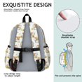 thumbnail image 5 of Highland Cow and Sunflower Print Cute School Backpack with Padded Back and Adjustable Shoulder Straps 13.4"x11"x4.7", 5 of 5