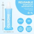 thumbnail image 3 of INOXTO Soft Flask, botellas de agua blandas plegables para chalecos de hidratación y mochilas para correr, botellas blandas para correr para senderismo, ciclismo (250/500 ml) (2 piezas pequeñas), 3 of 5