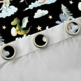 thumbnail image 4 of Feelyou Dreamy Cute Dragon Black Out Curtains for Kids, Tree Plant Botanical Curtains Pack of 2 (42x63 Each), Black Cartoon Dinosaur Bedroom Curtains, Curtains and Drapes Decor, 4 of 6