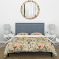 thumbnail image 3 of Designart "Garden Serenity IV" Multicolor Plants Bedding Covert Set - Bohemian & Eclectic Bed Set With 2 Shams, 3 of 5