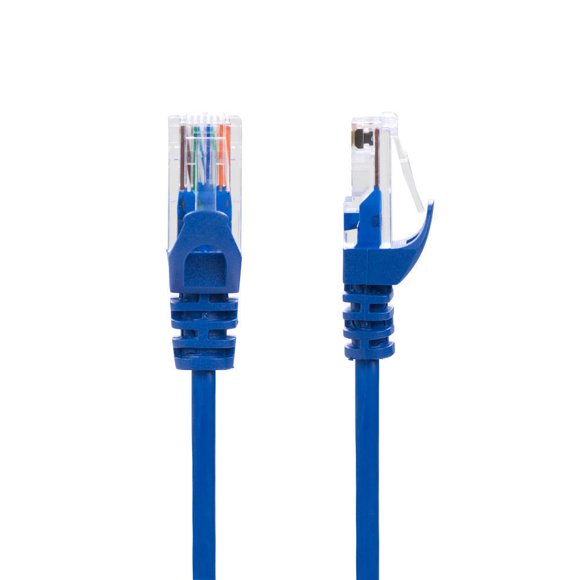 PrimeCables Slim Cat6A 28AWG UTP Ethernet Network Cable CMR/FT4 Blue