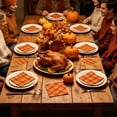 thumbnail image 2 of Thanksgiving Disposable Paper Napkin Vintage Style Plaid Print 24Pcs Holiday Tableware for Home Party Picnic Camping, 2 of 6
