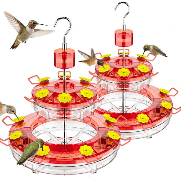 Comedero colgante para colibríes Birdream, doble nivel, 600 ml, paquete de 2