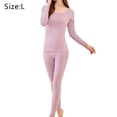 thumbnail image 2 of Women’s Thermal Long Johns Sets Fleece Lined 2 Pcs Underwear Top & Bottom Pajama Set - Purple, 2 of 6