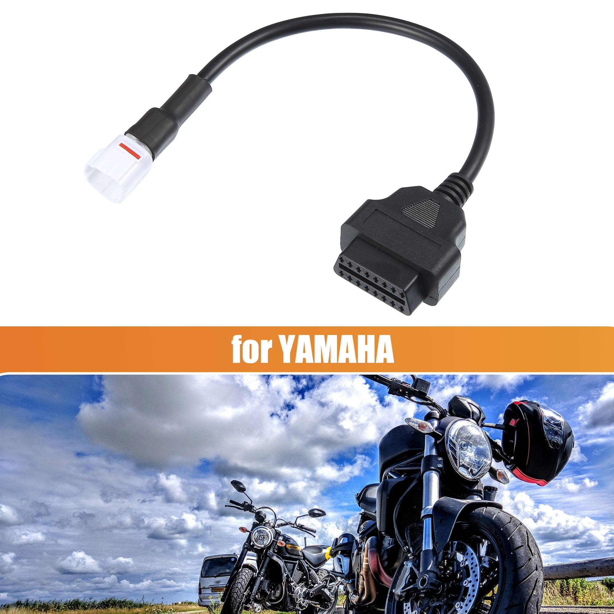 Unique Bargains 4 Pin to OBDII Cable Diagnostic Adapter for Yamaha Motorcycles