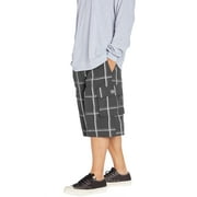 Shaka Wear Mens Relaxed Fit Plaid Cargo Shorts S~5XL