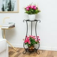 thumbnail image 4 of NWOKYZGH Metal Plant Stand 2 Tier Indoor Outdoor, Tall Flower Pot Shelf Rustproof Stable Corner Stand, Multiple Plant Display Rack for Living Room Patio Balcony Garden, 4 of 6