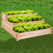 Zimtown Natural Wooden Raised Garden Bed (48"x48"x22")