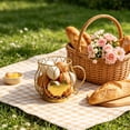 thumbnail image 6 of Rustic Vintage Chicken Wire Egg Basket With Handle for Egg Holder Fruit And Kitchen Living Room Home Farmhouse Rooster Decor Gold, 6 of 6