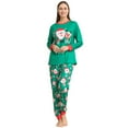 thumbnail image 4 of Matching Family Pajamas Sets Christmas PJ's Santa Print Top and Pants Bottom Sleepwear, 4 of 8