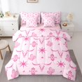thumbnail image 1 of Erosebridal Pink Boho Skeleton Bedding Full Size, Western Animal Bedding Sets Full Size, Geometry Decor, Reversible 7 Pieces, 1 of 5