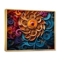thumbnail image 2 of Designart "Mystic Rangoli Colorful Indian Artistry II" Indian Floater Framed Canvas Art Print, 2 of 7